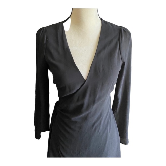 LULUS-BLACK WRAP DRESS-SIZE XS - Picture 2 of 9